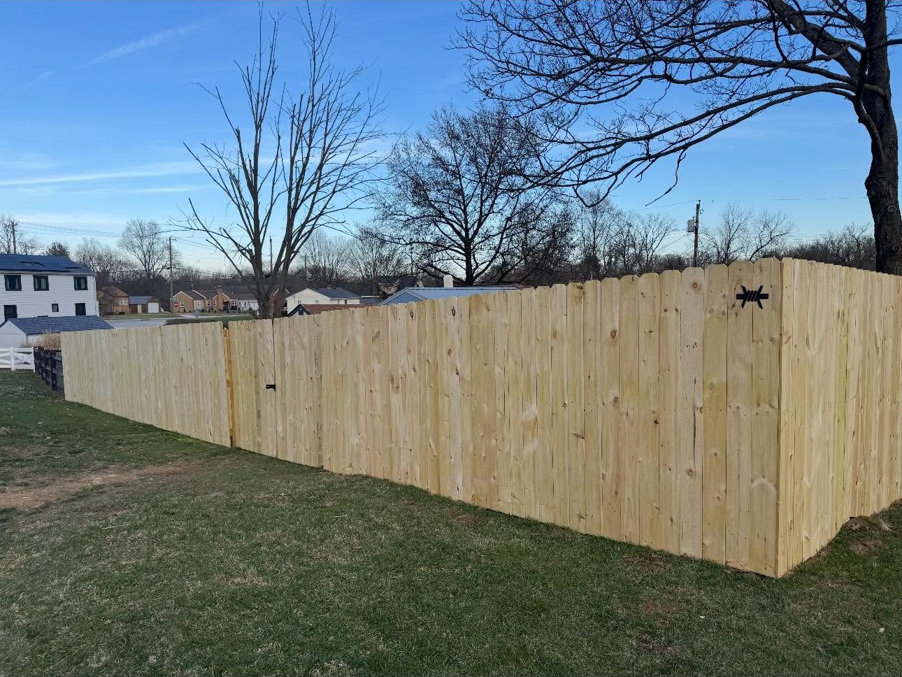 Wood privacy fence in Northern Kentucky